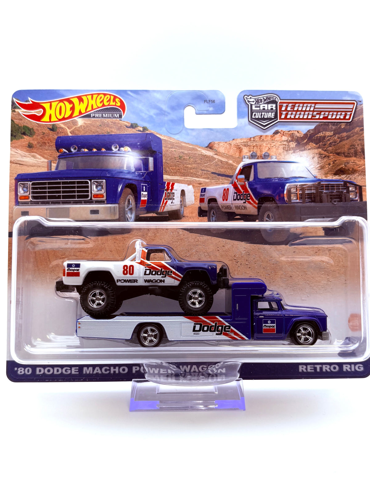 Hot Wheels Team Transporter `80 DODGE MACHO POWER WAGON / RETRO RIG #51