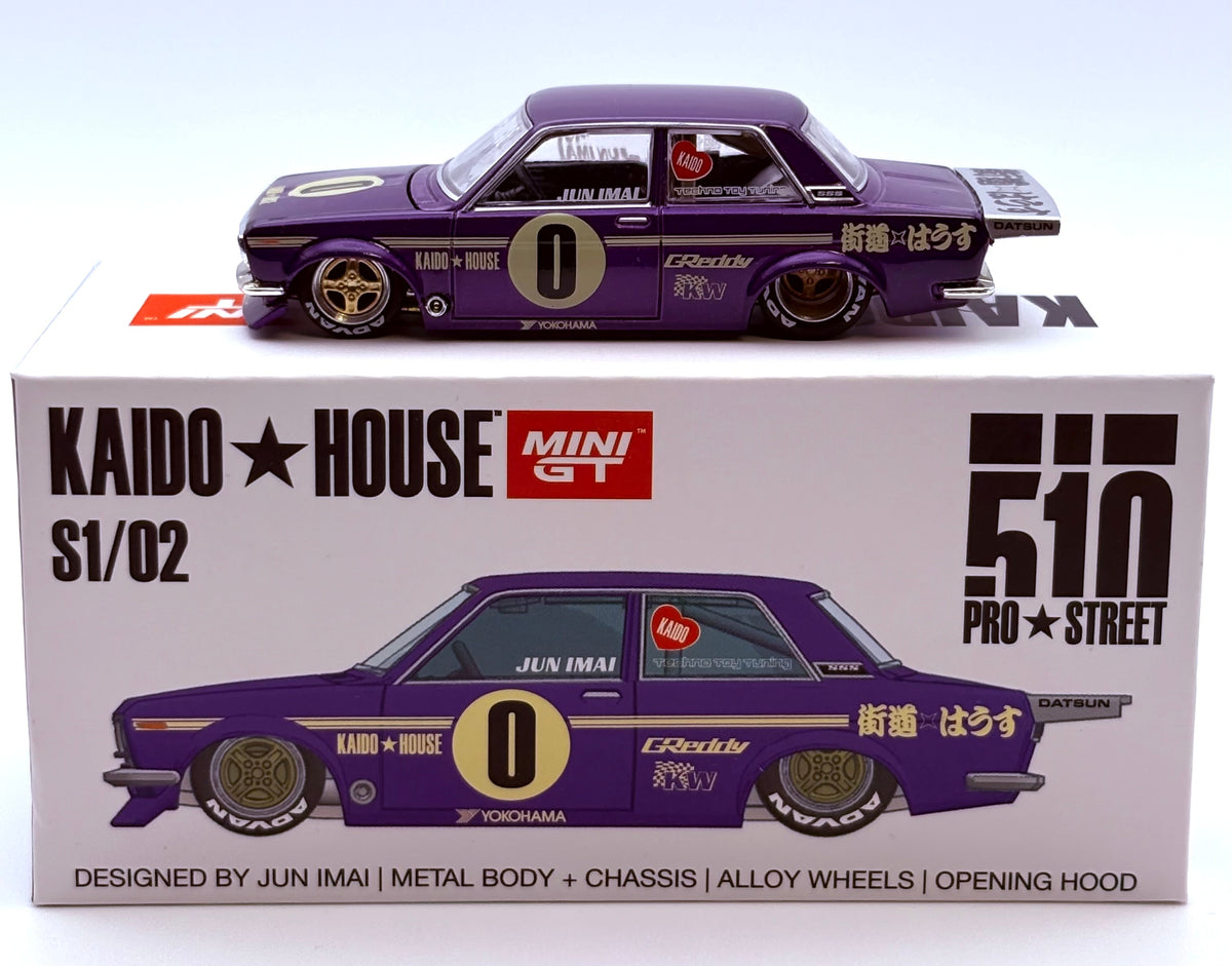 Kaido House Mini GT Datsun 510 Pro Street OG Purple S1/02 unsealed