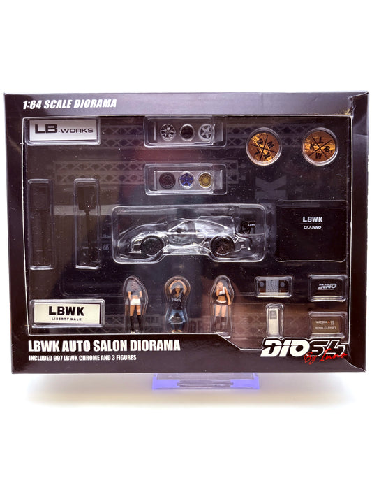 Inno64 LBWK Auto Salon Diorama, Porsche 997 unsealed