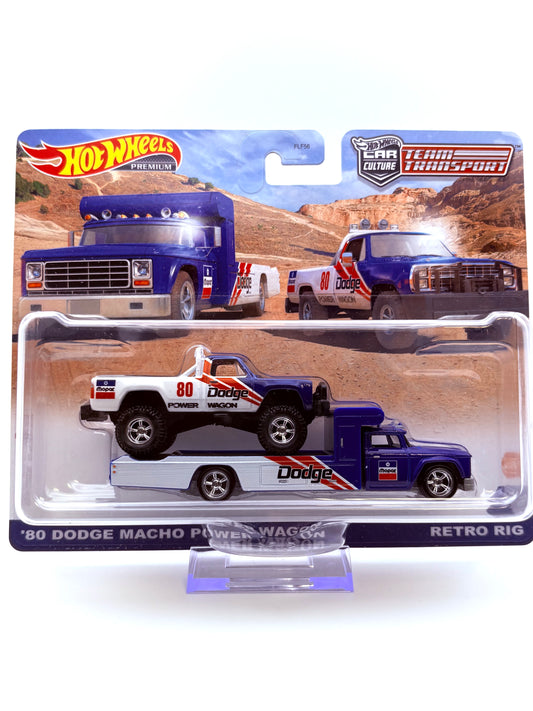 Hot Wheels Team Transporter `80 DODGE MACHO POWER WAGON / RETRO RIG #51