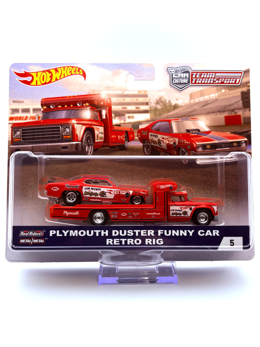 Hot Wheels Team Transport #5 - 1973 Plymouth Duster Funny Car inkl. Protector