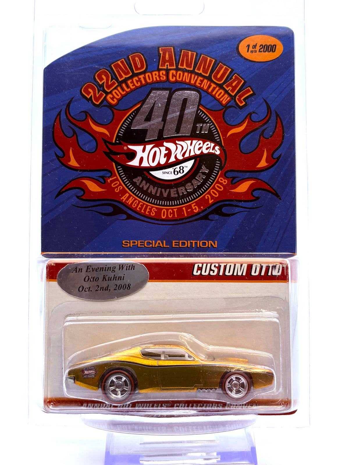 Hot Wheels Custom Otto 40th Anniversary Collector 2008 - 1 of 2000