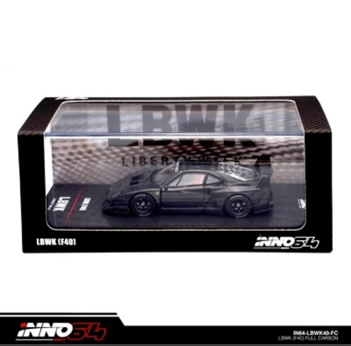 Inno64 LBWK Ferrari F40 Chrome Black