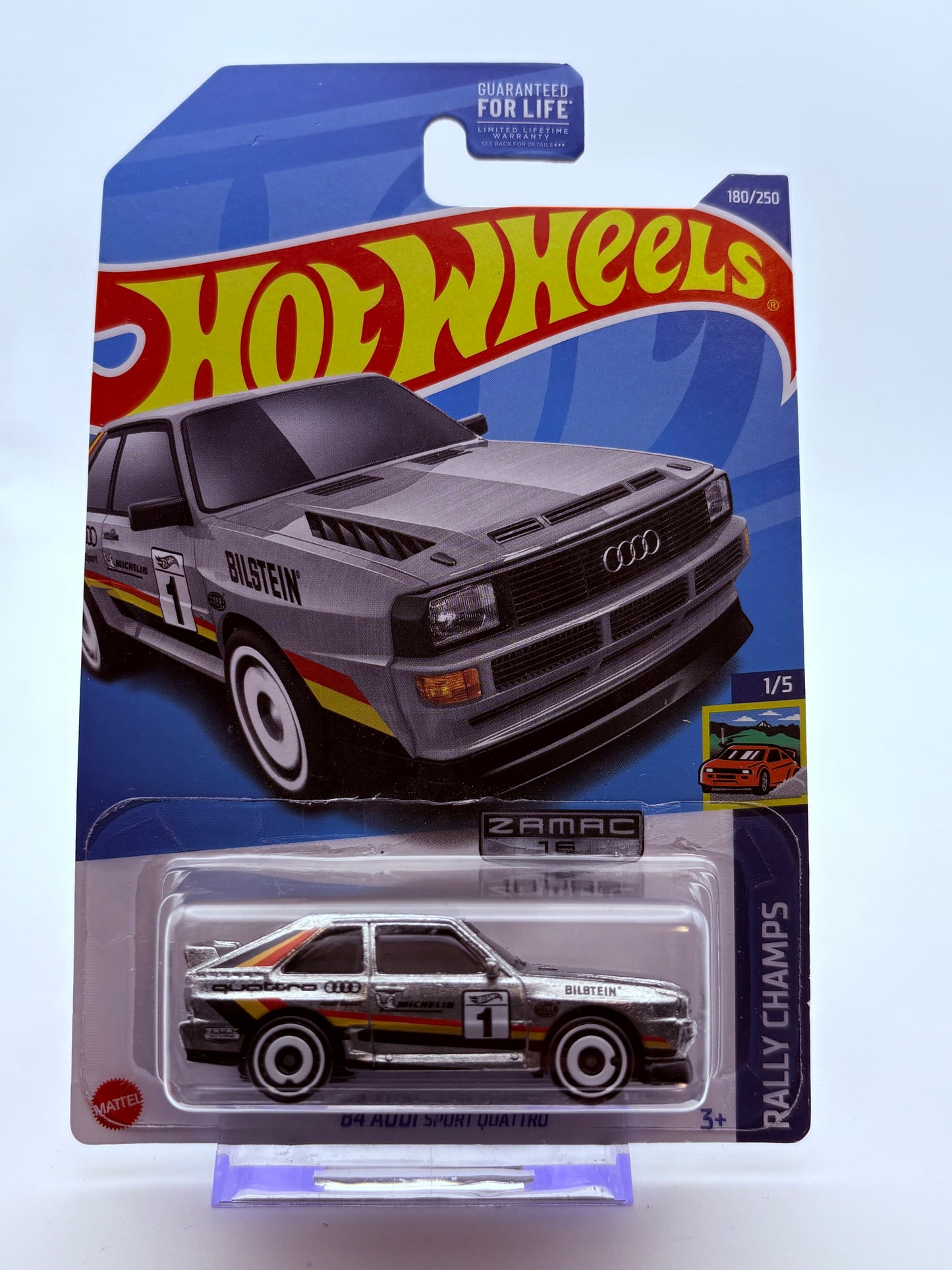 Hot Wheels 84ˋ Audi Sport Quattro ZAMAC inkl. Protector